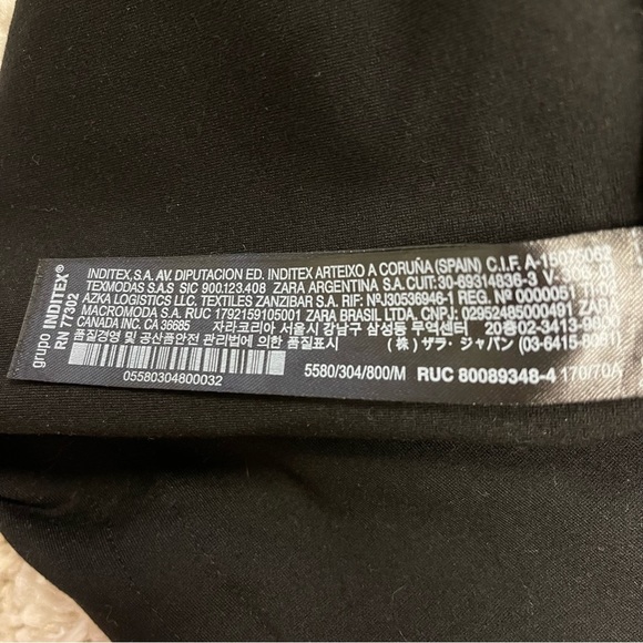 Zara Bike Shorts Women's Size Medium Black Silver Bling Bejeweled Side Stripe - Picture 6 of 7